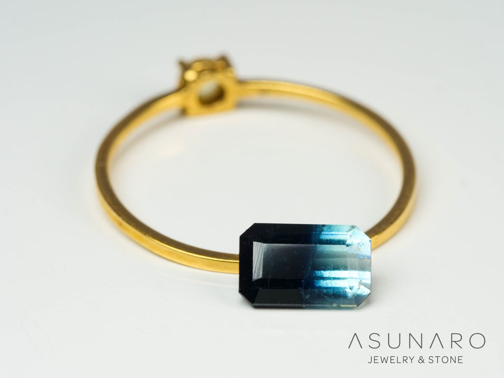 バイカラートルマリン　エメラルドカット　アフガニスタン産　0.96ct【250818-2889】