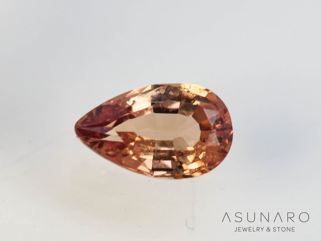 パパラチアサファイア 　ペアシェイプ　 スリランカ産　ソ付き　0.25ct【250428-2968】