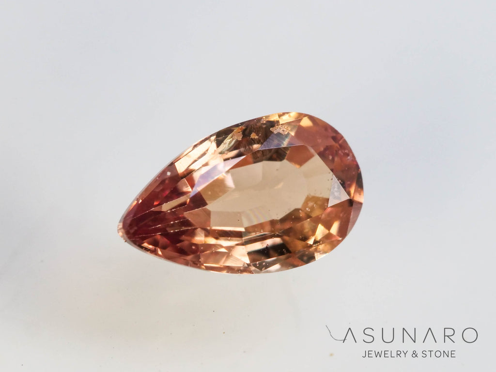 パパラチアサファイア 　ペアシェイプ　 スリランカ産　ソ付き　0.25ct【250428-2968】