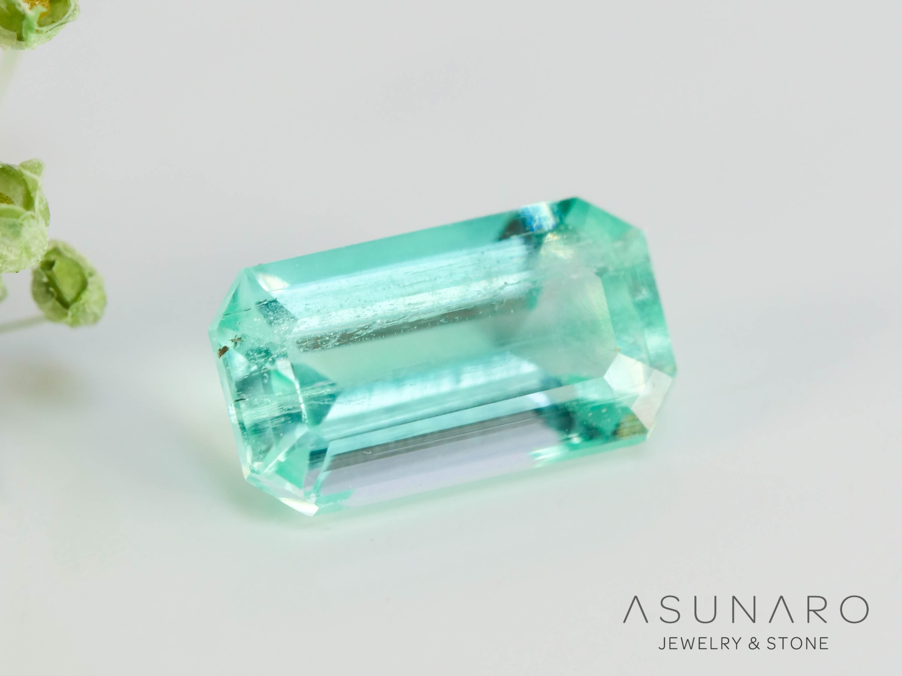 パライバカラーベリル エメラルドカット ブラジル産 0.67ct【250510-2986】