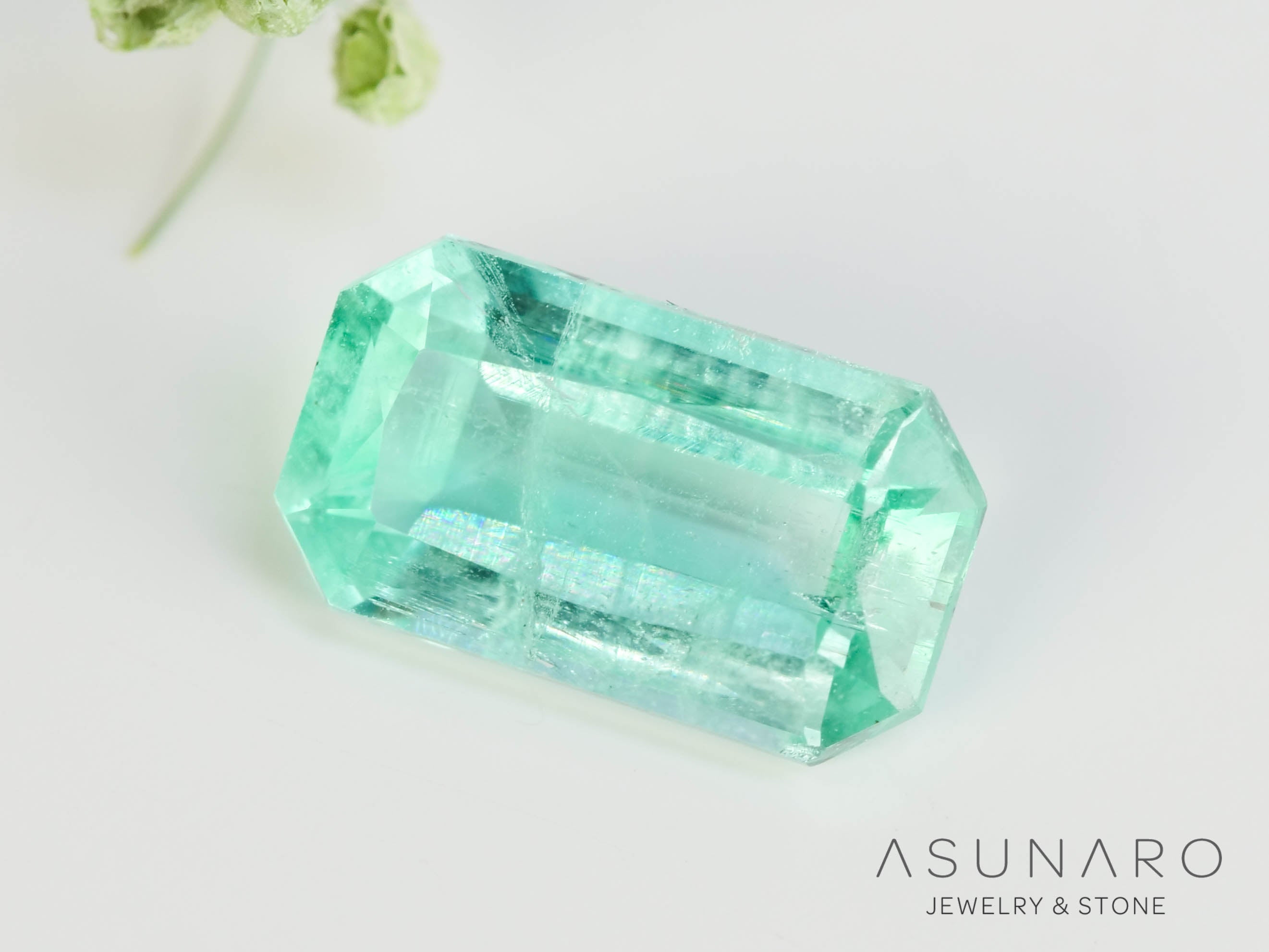 パライバカラーベリル エメラルドカット ブラジル産 0.70ct【250510-2987】