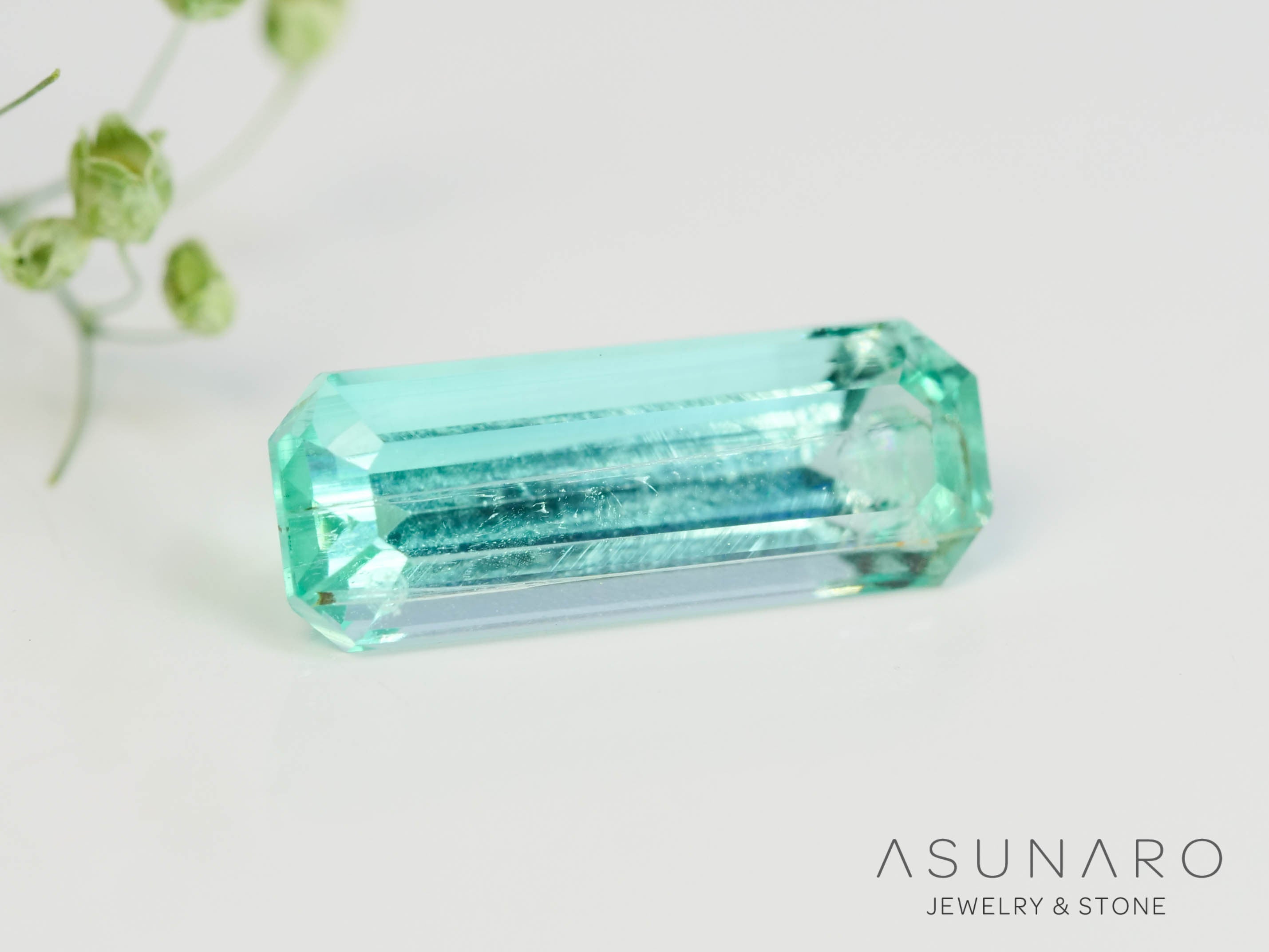 パライバカラーベリル エメラルドカット ブラジル産 1.24ct【250510-2988】