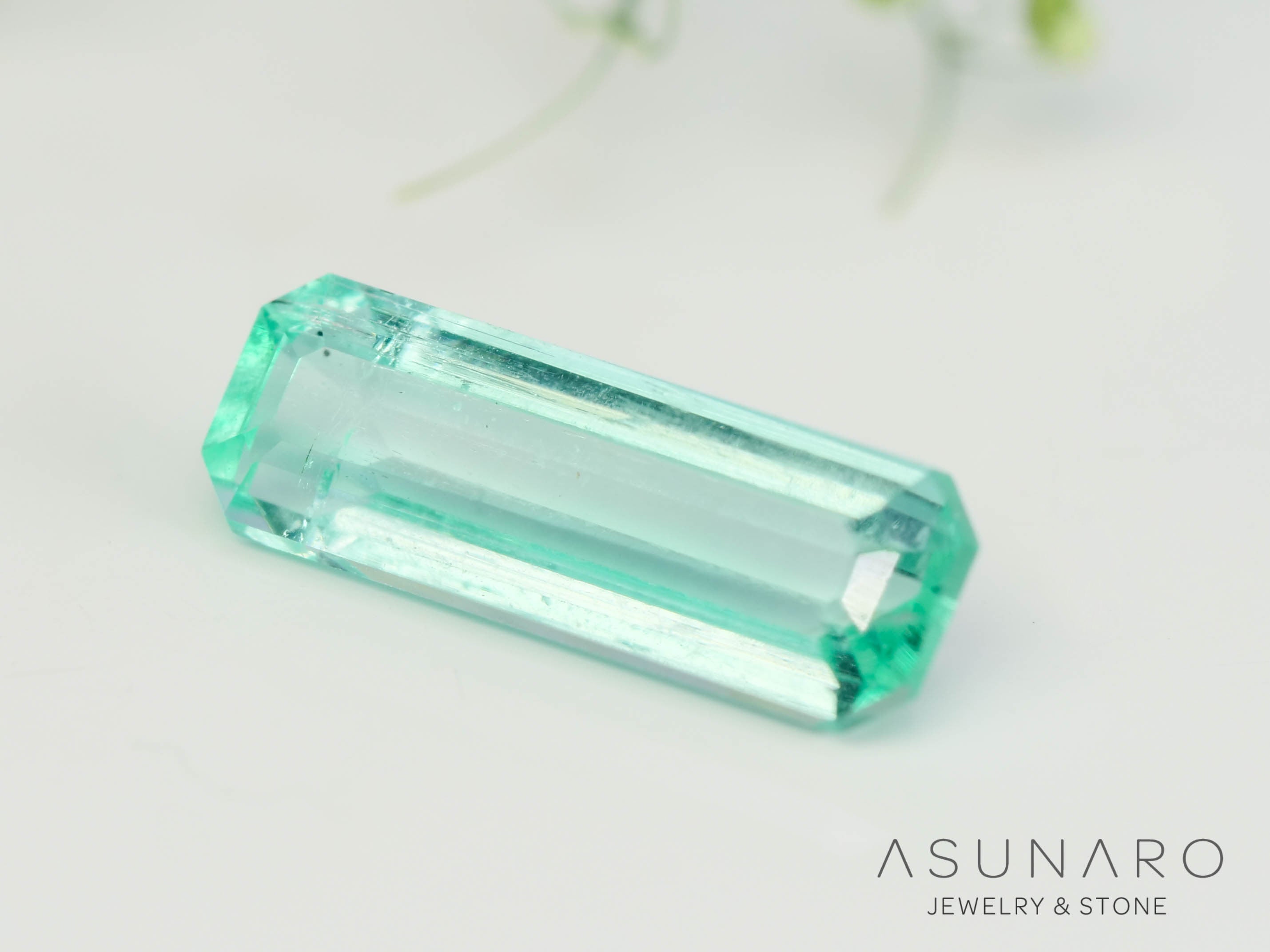 パライバカラーベリル エメラルドカット ブラジル産 1.07ct【250510-2989】