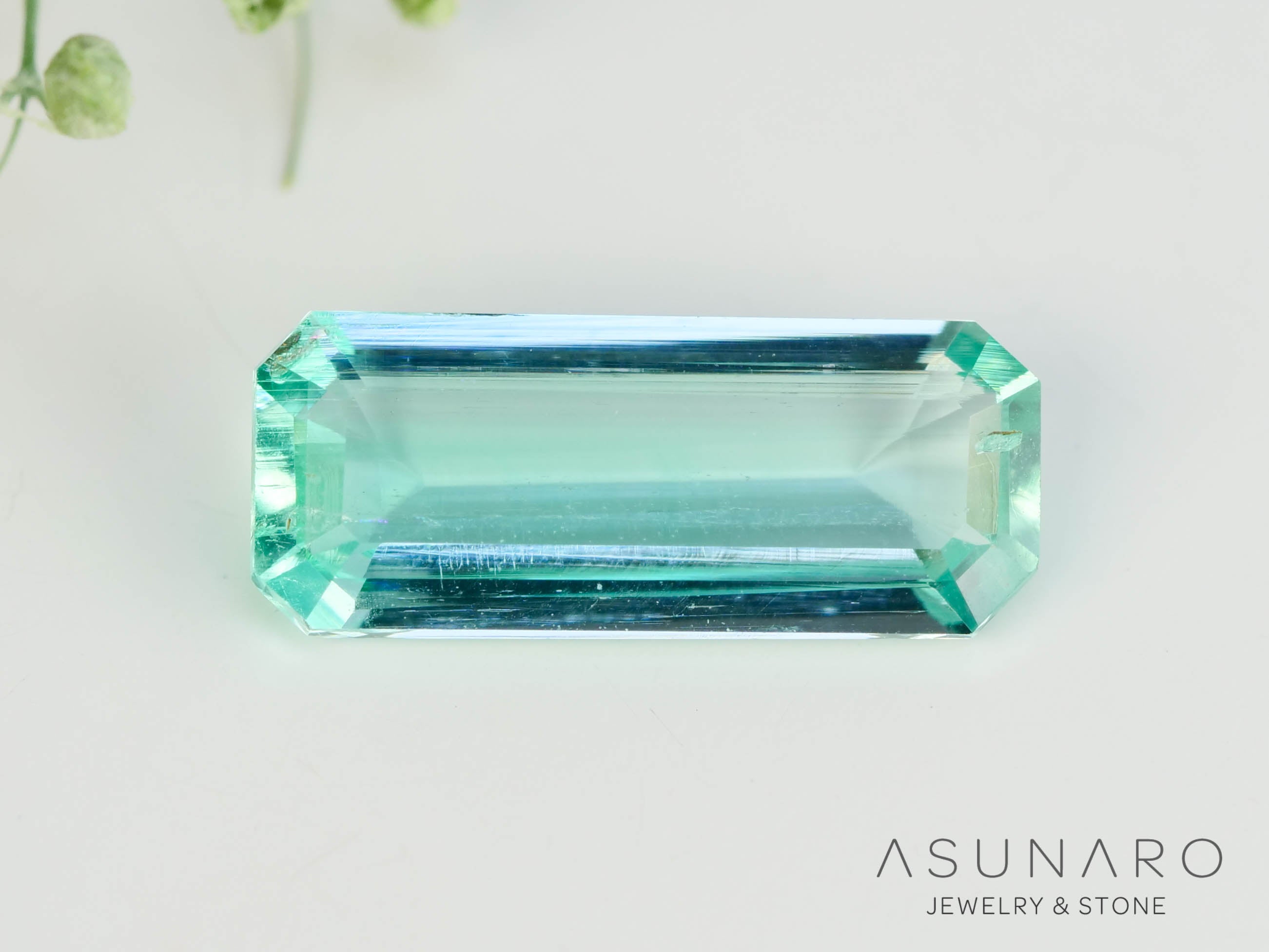 パライバカラーベリル エメラルドカット ブラジル産 1.25ct【250510-2990】