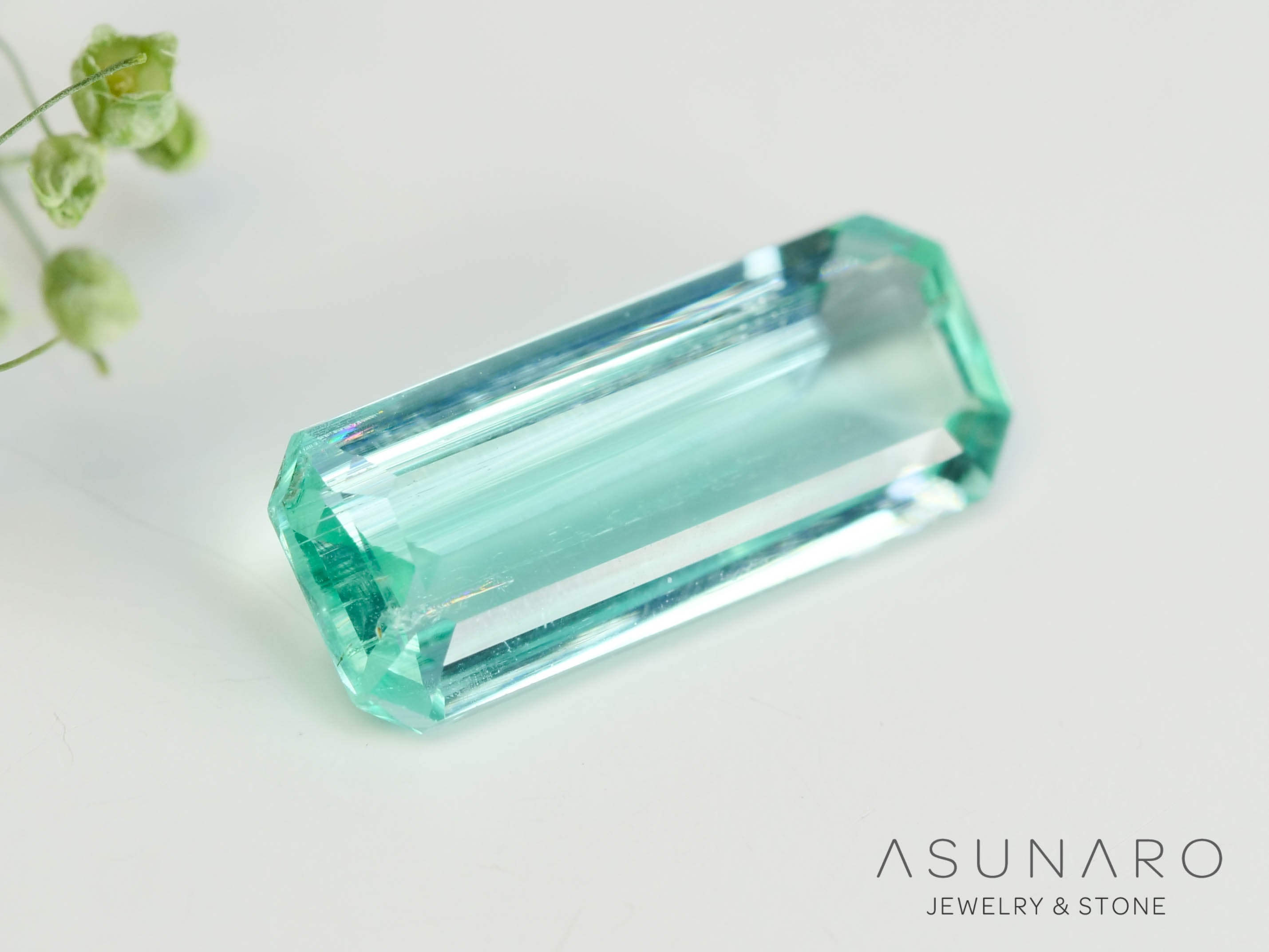 パライバカラーベリル エメラルドカット ブラジル産 1.25ct【250510-2990】