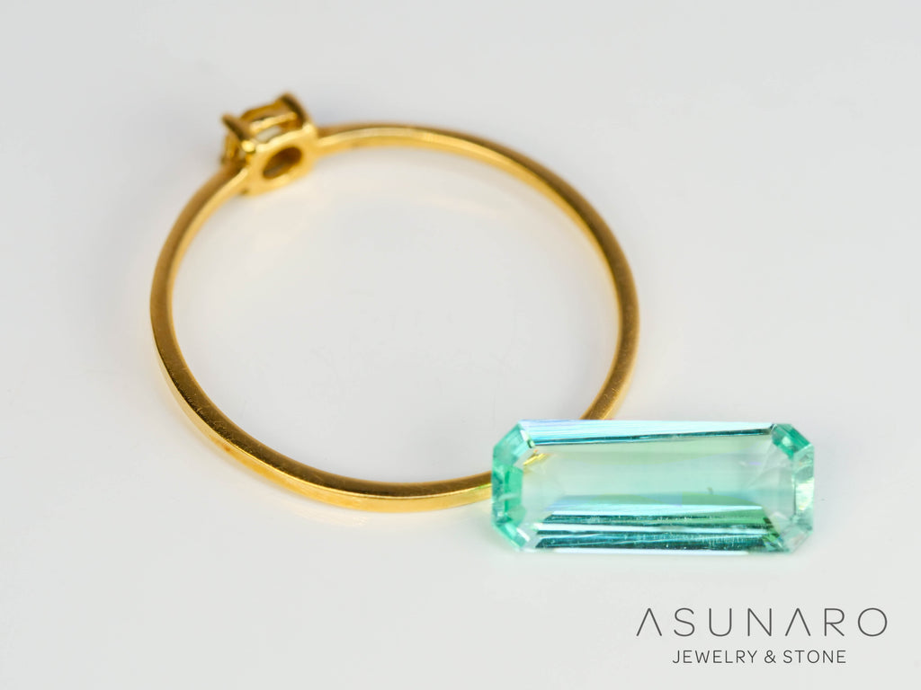 パライバカラーベリル エメラルドカット ブラジル産 1.25ct【250510-2990】