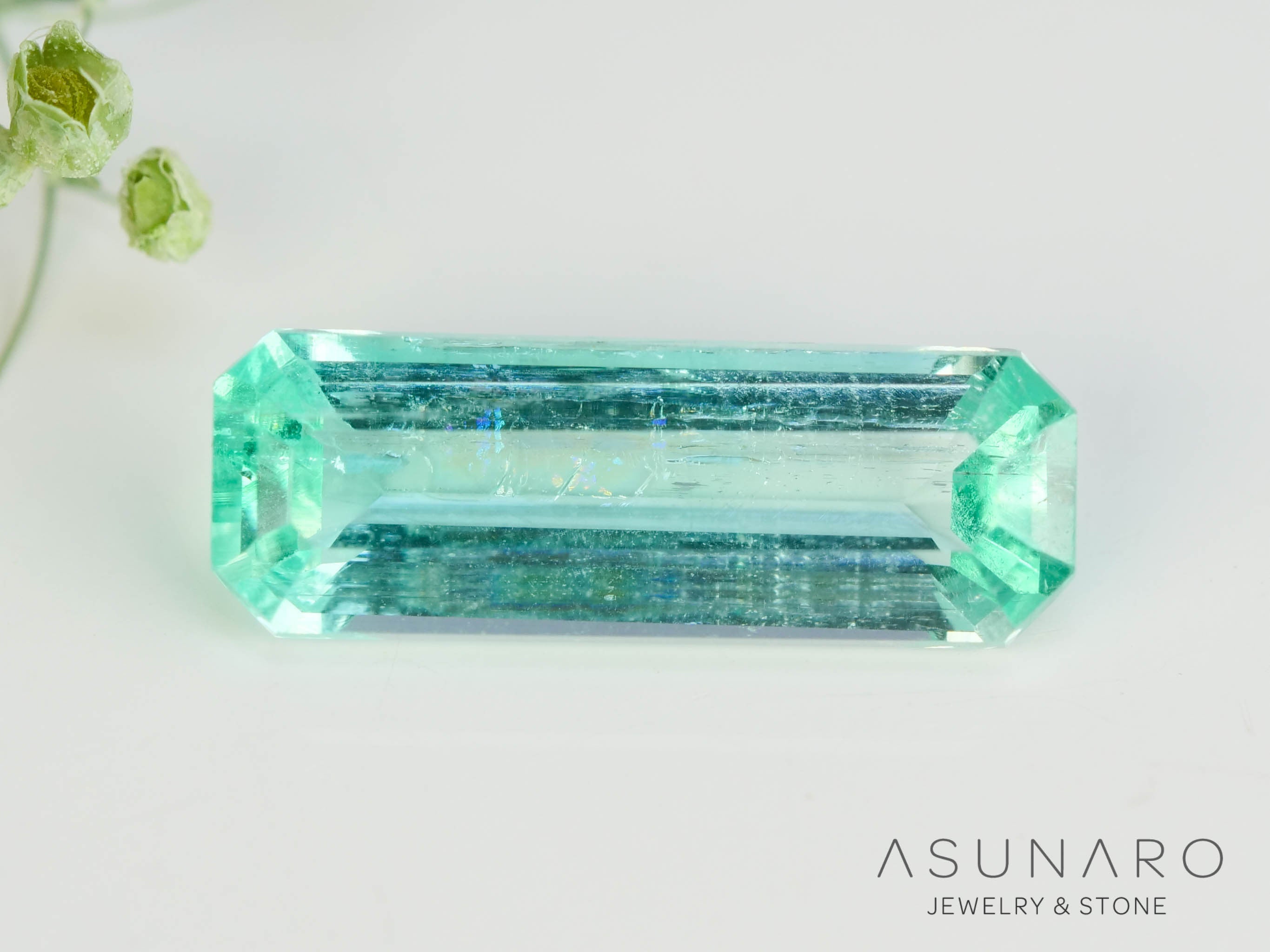 パライバカラーベリル エメラルドカット ブラジル産 1.00ct【250510-2992】