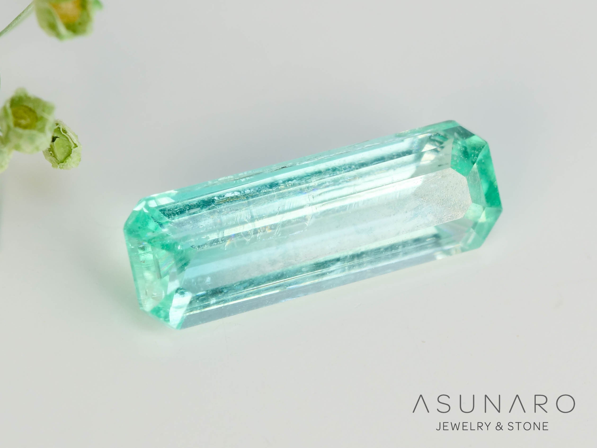 パライバカラーベリル エメラルドカット ブラジル産 1.00ct【250510-2992】