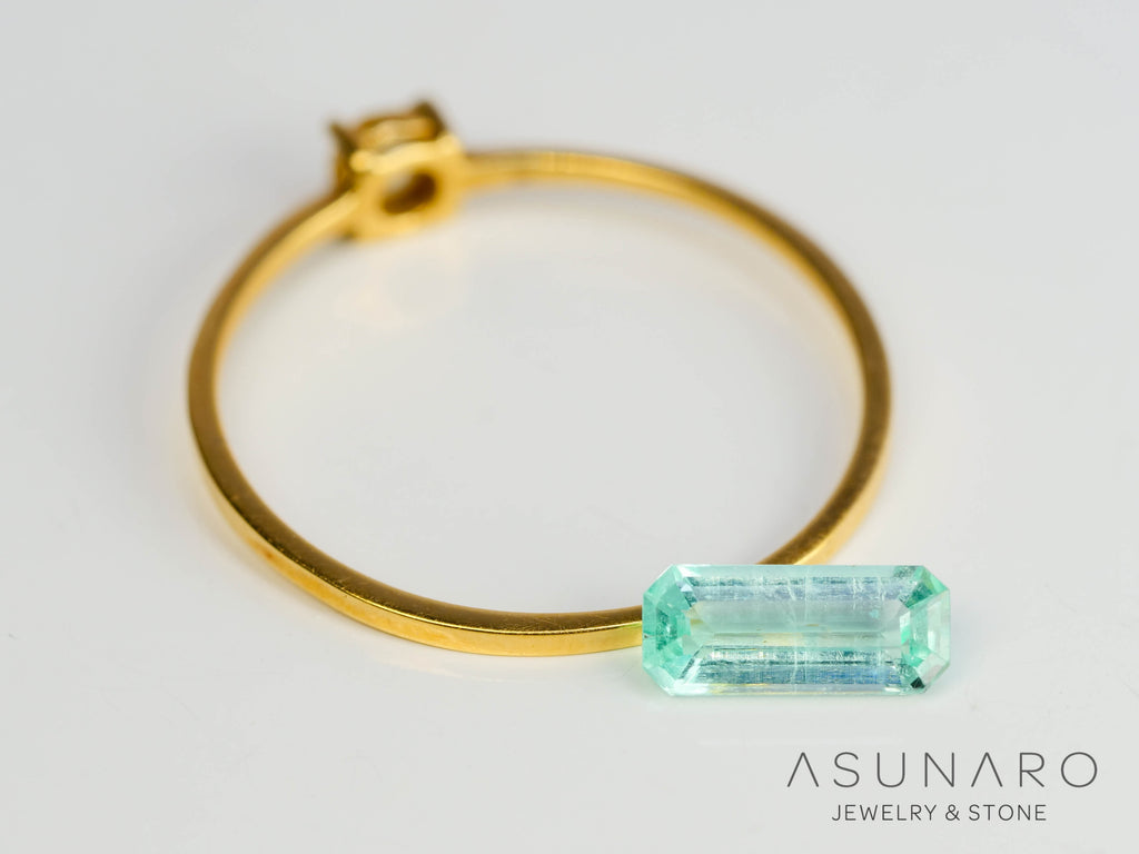 パライバカラーベリル エメラルドカット ブラジル産 0.48ct【250510-2993】