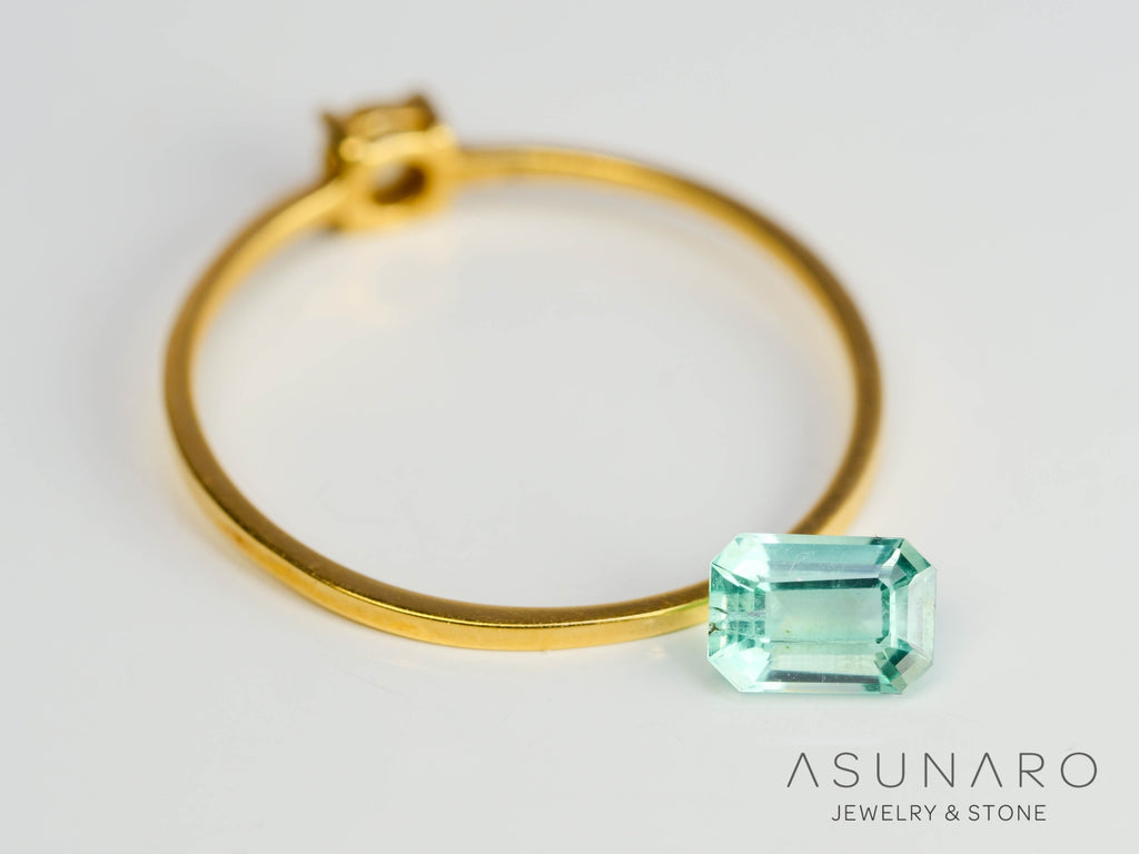 パライバカラーベリル エメラルドカット ブラジル産 0.41ct【250510-2994】