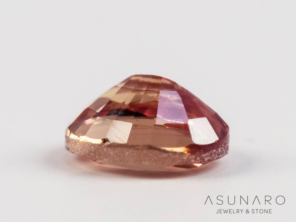 非加熱オレンジブラウンサファイア 　オーバルカット 　スリランカ産　0.34ct　【250528-2823】