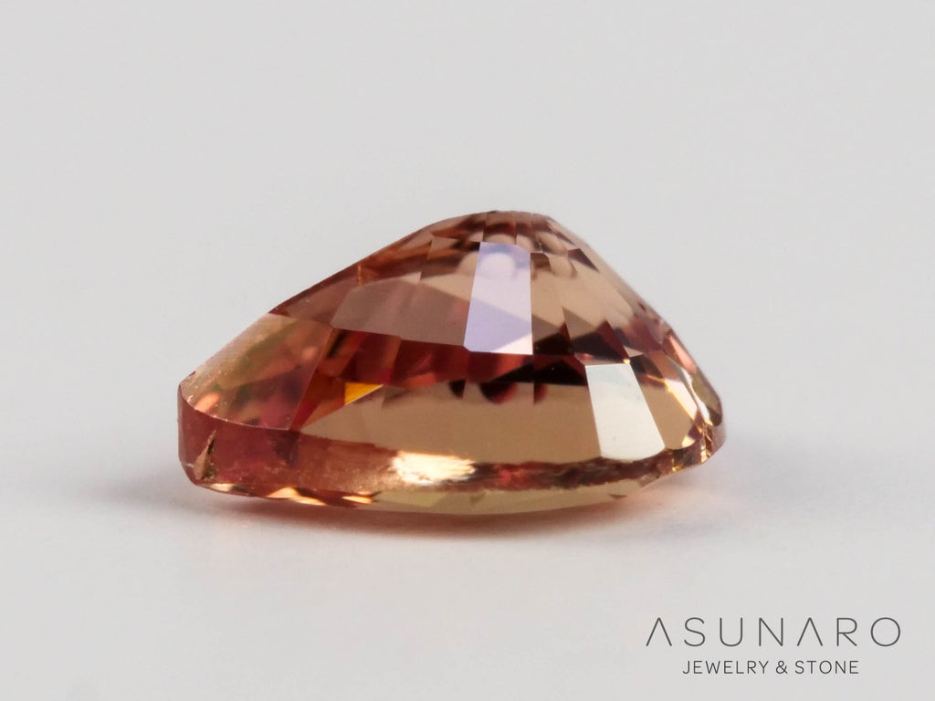 非加熱オレンジブラウンサファイア 　ペアシェイプ　スリランカ産　0.29ct　【250528-2824】