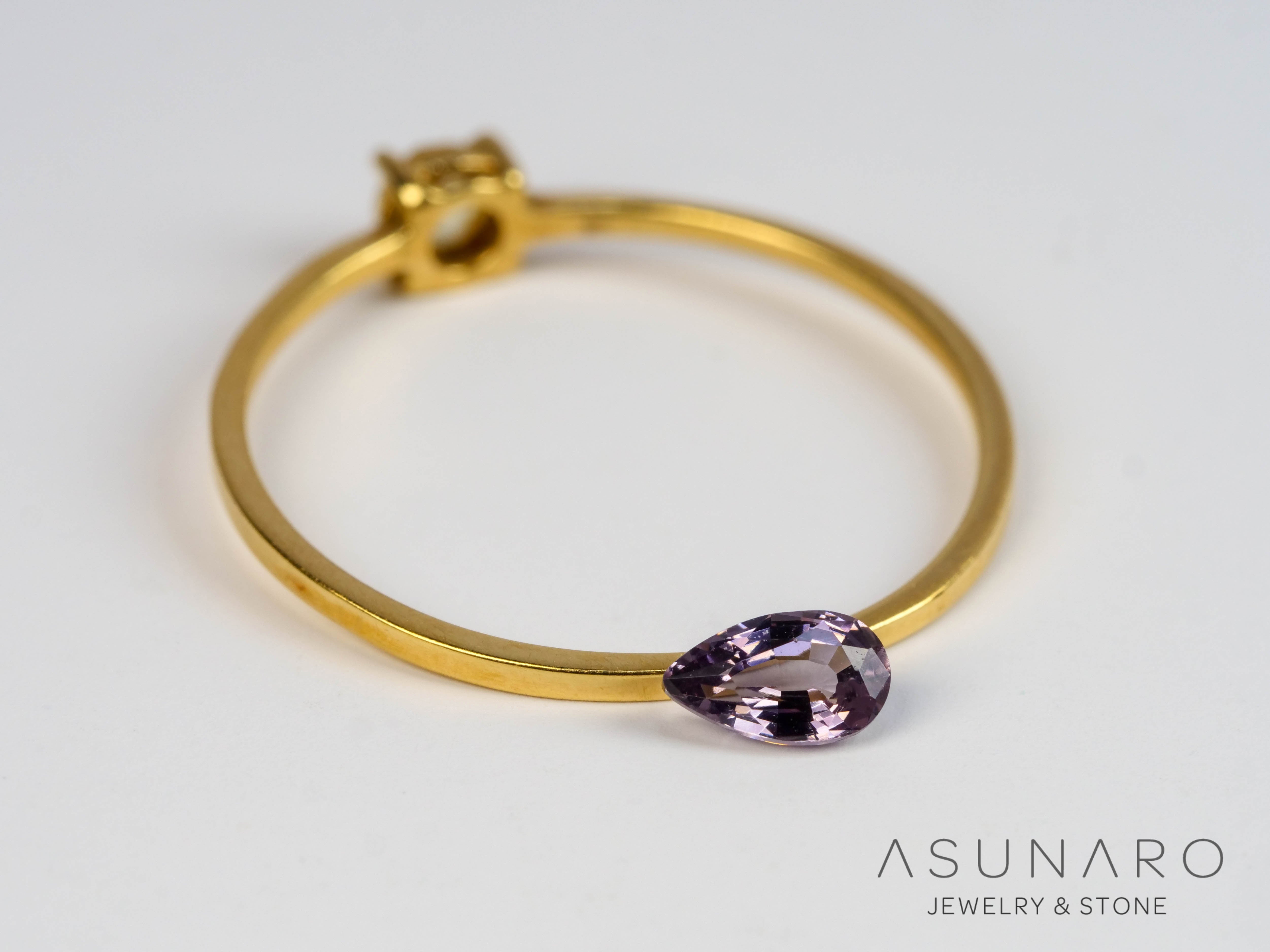 非加熱パープルサファイア ペアシェイプ スリランカ産 0.22ct 【250528