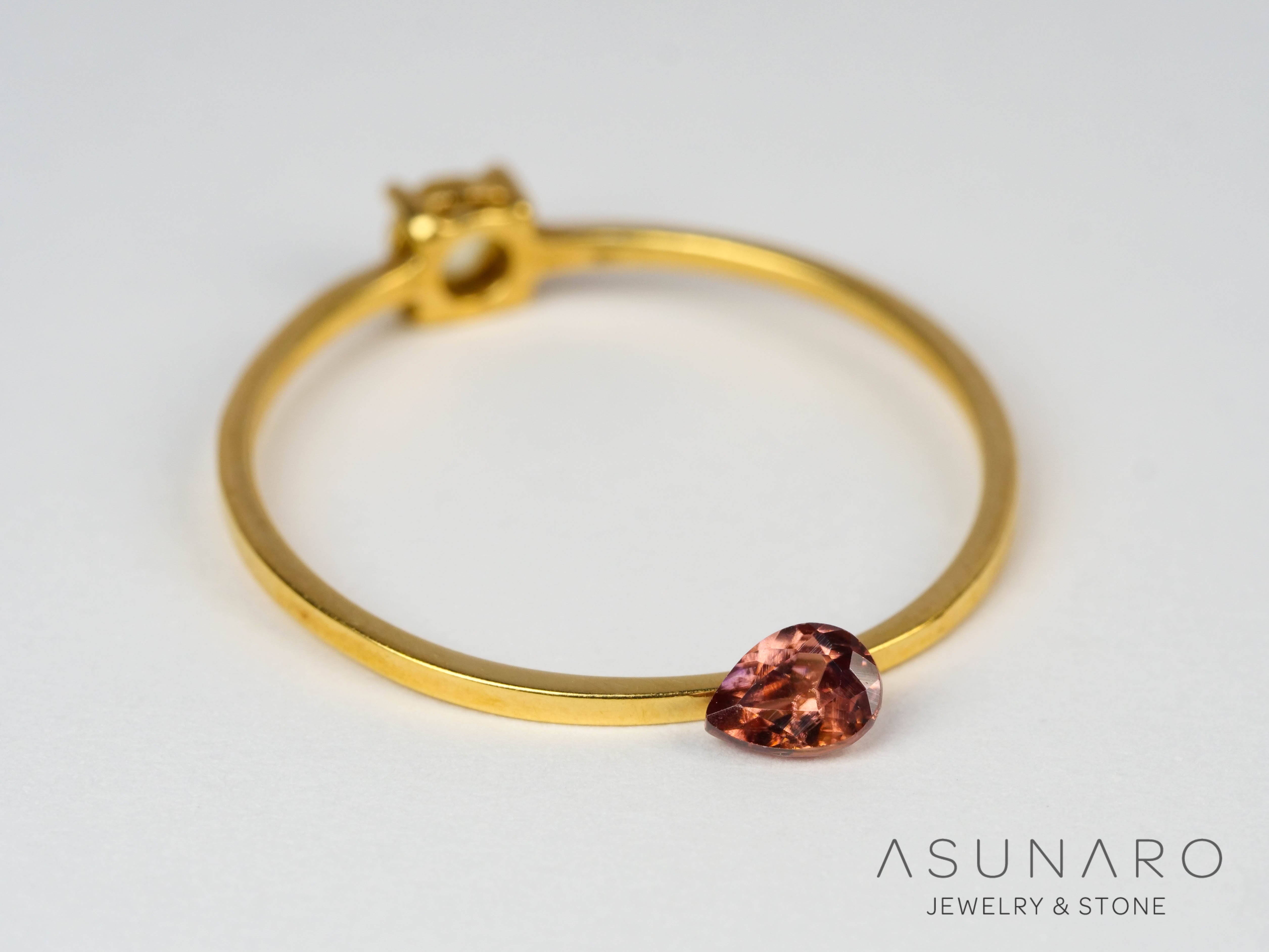 ローズピンクジルコン ペアシェイプ 0.22ct タンザニア産 【250903