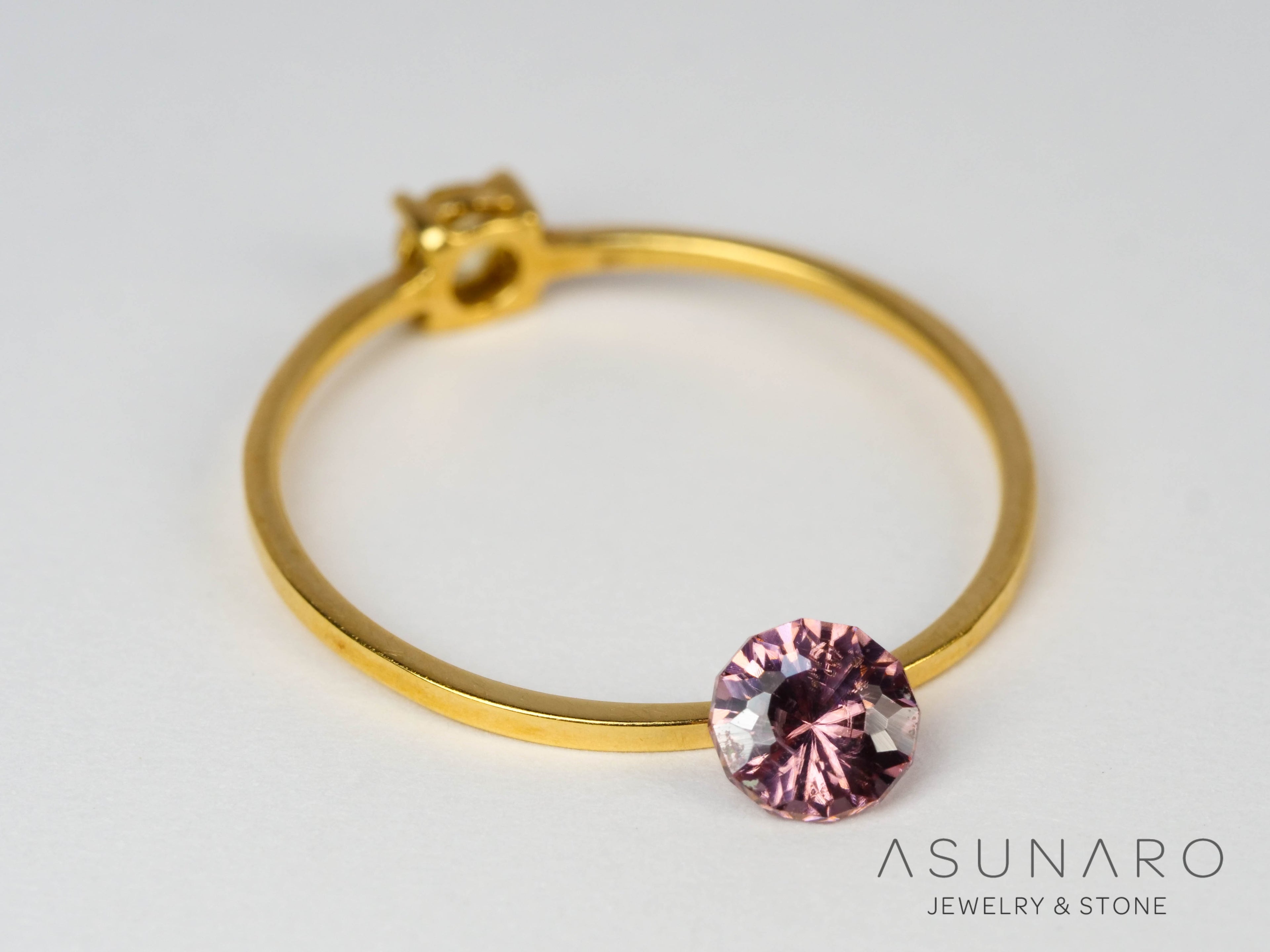 ローズピンクジルコン　ドデカゴンカット　0.52ct　 タンザニア産 　【250903-3036】