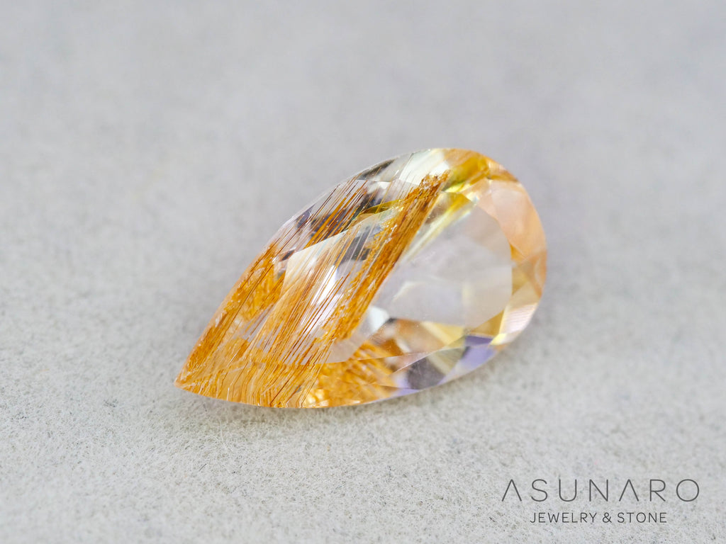 ルチルイントパーズ 　ペアシェイプ　ブラジル産　1.99ct　【251004-3102】