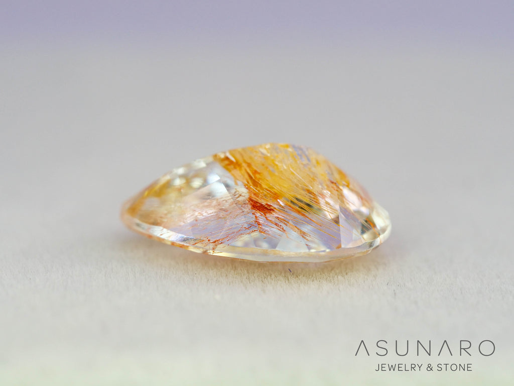 ルチルイントパーズ 　ペアシェイプ　ブラジル産　3.50ct　【251004-3103】