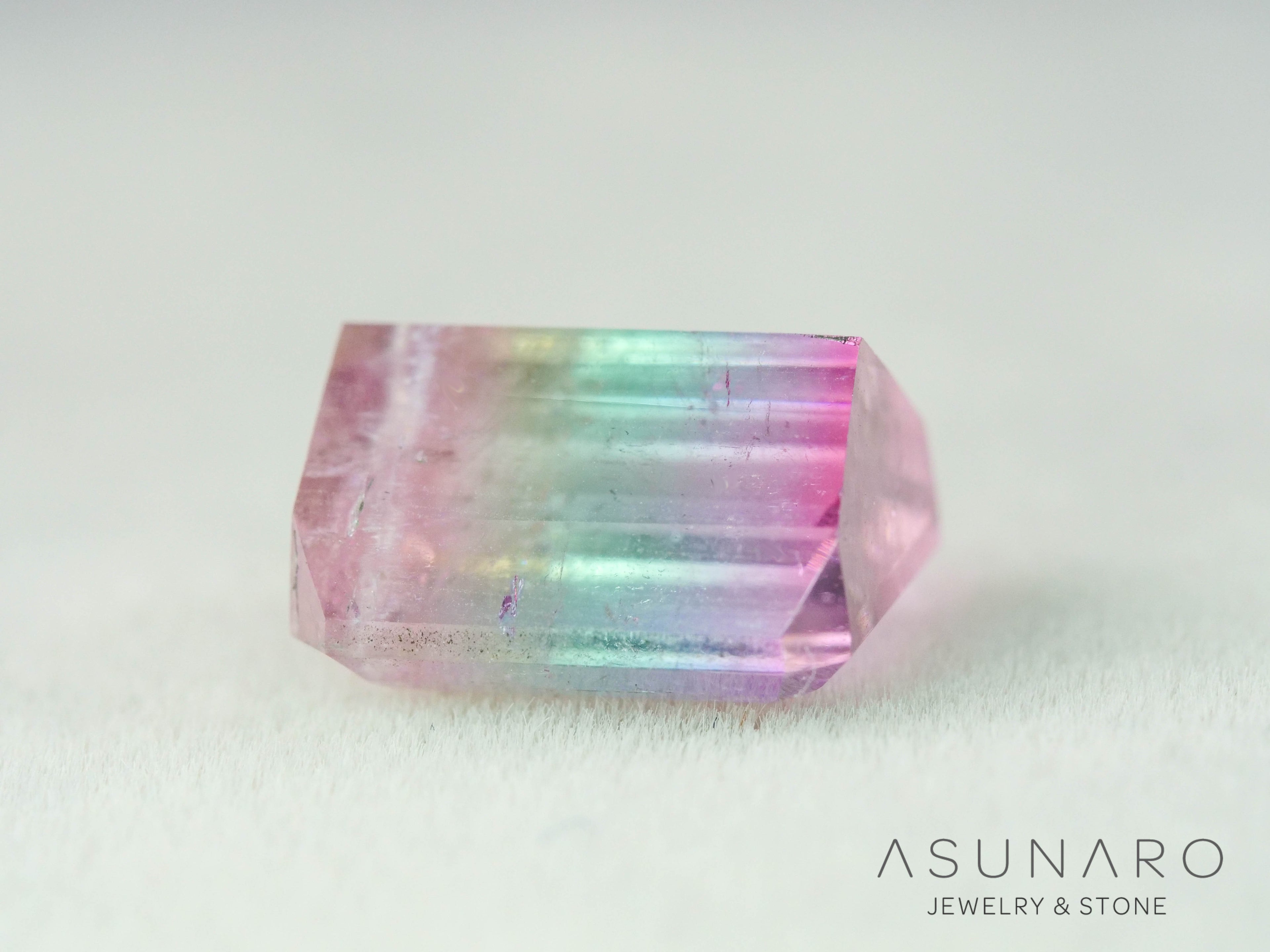パーティーカラードトルマリン　エメラルドカット　アフガニスタン産　2.71ct【251016-3077】