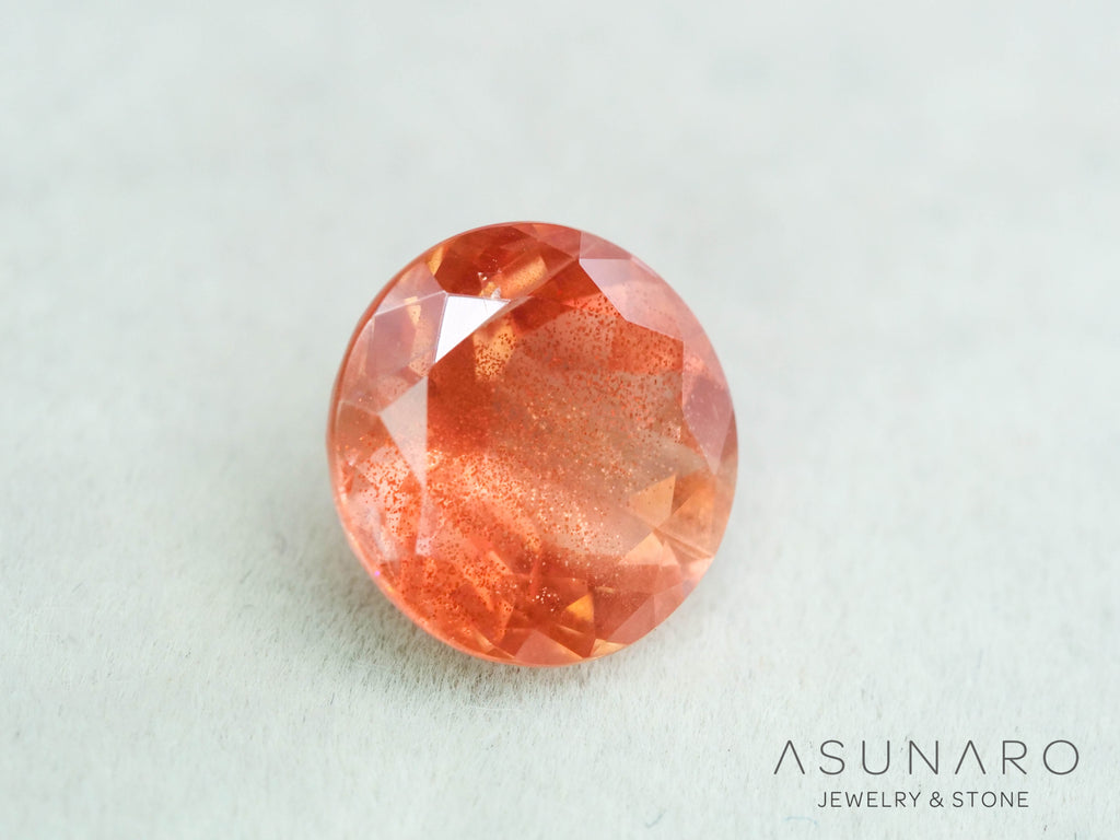 オレゴンサンストーン  ラウンドカット　 アメリカ産 　2.43ct【251017-3186】