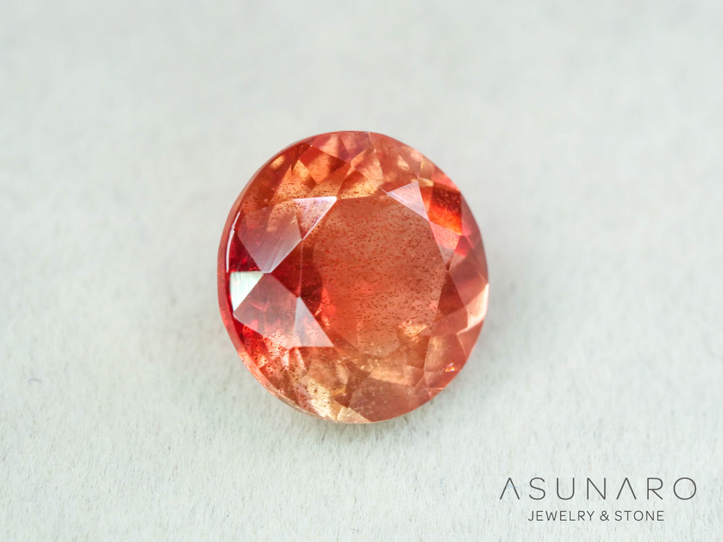 オレゴンサンストーン  ラウンドカット　 アメリカ産 　2.34ct【251017-3187】