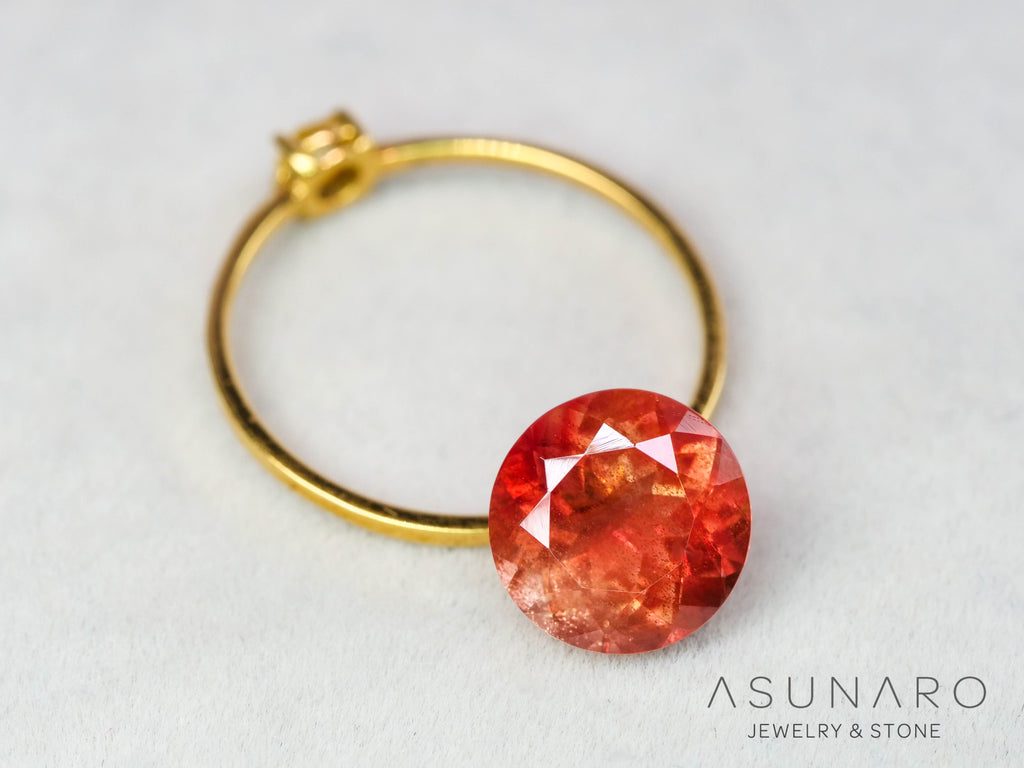 オレゴンサンストーン  ラウンドカット　 アメリカ産 　2.34ct【251017-3187】