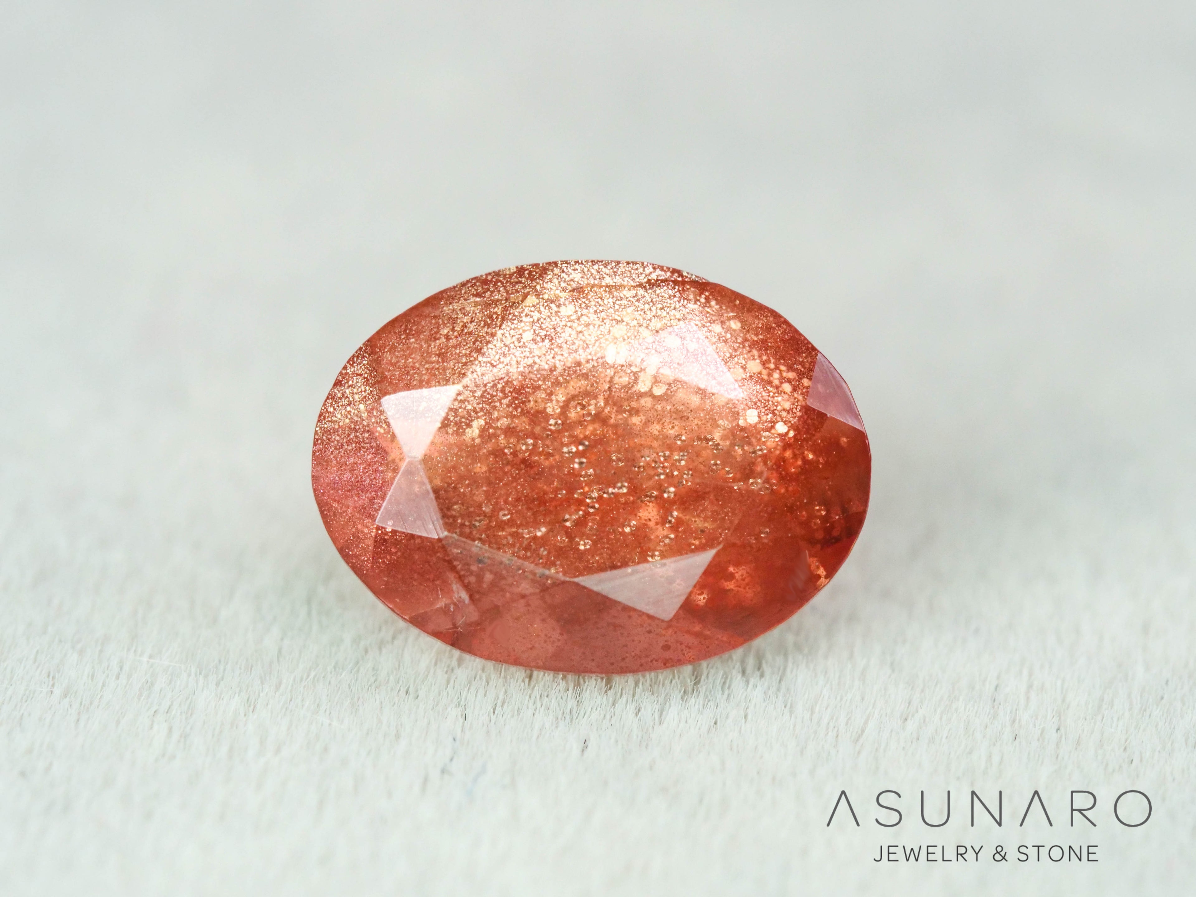 オレゴンサンストーン  オーバルカット　 アメリカ産 　1.27ct【251017-3189】