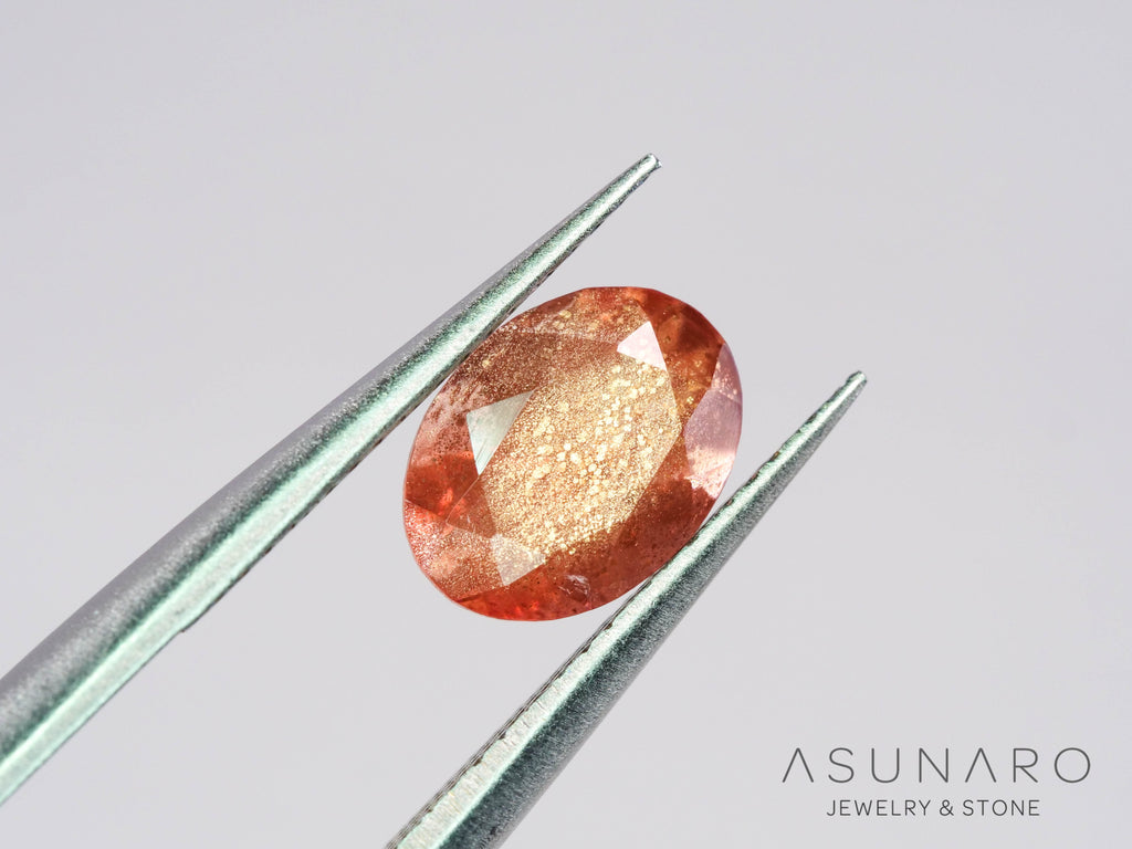 オレゴンサンストーン  オーバルカット　 アメリカ産 　1.27ct【251017-3189】