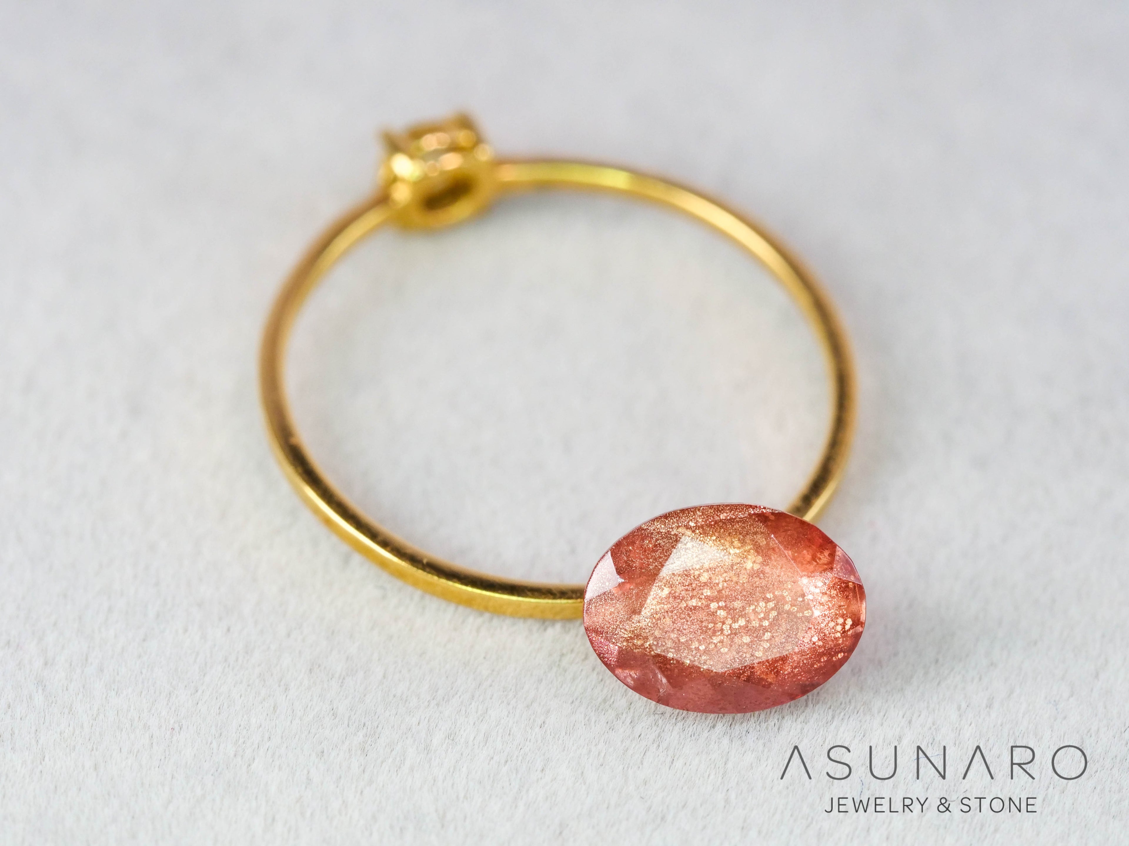 オレゴンサンストーン  オーバルカット　 アメリカ産 　1.27ct【251017-3189】