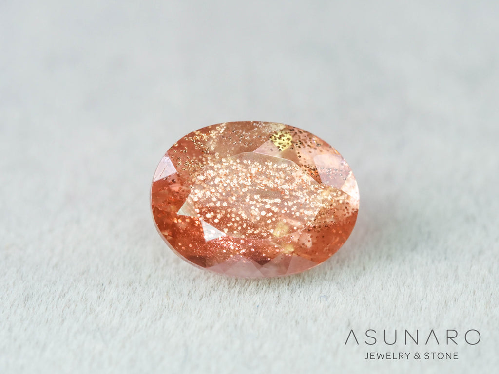 オレゴンサンストーン  オーバルカット　 アメリカ産 　1.28ct【251017-3190】