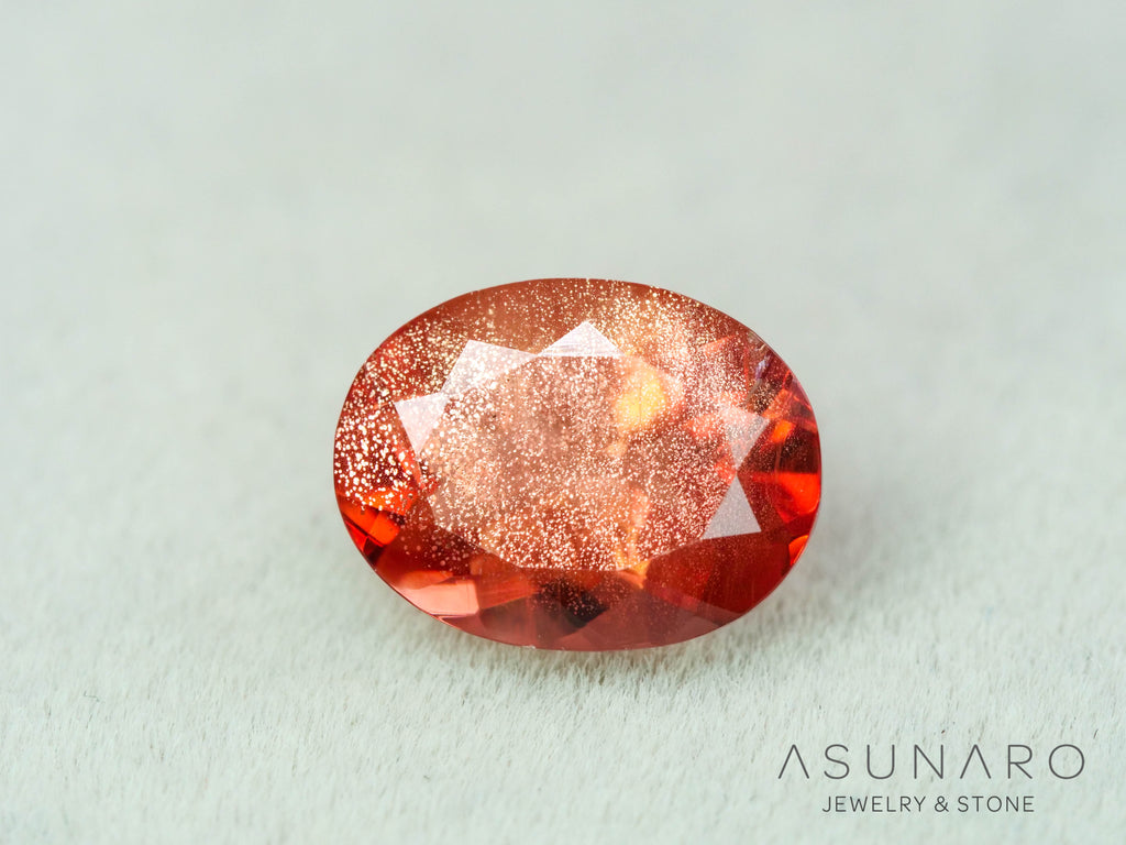 オレゴンサンストーン  オーバルカット　 アメリカ産 　1.25ct【251017-3191】