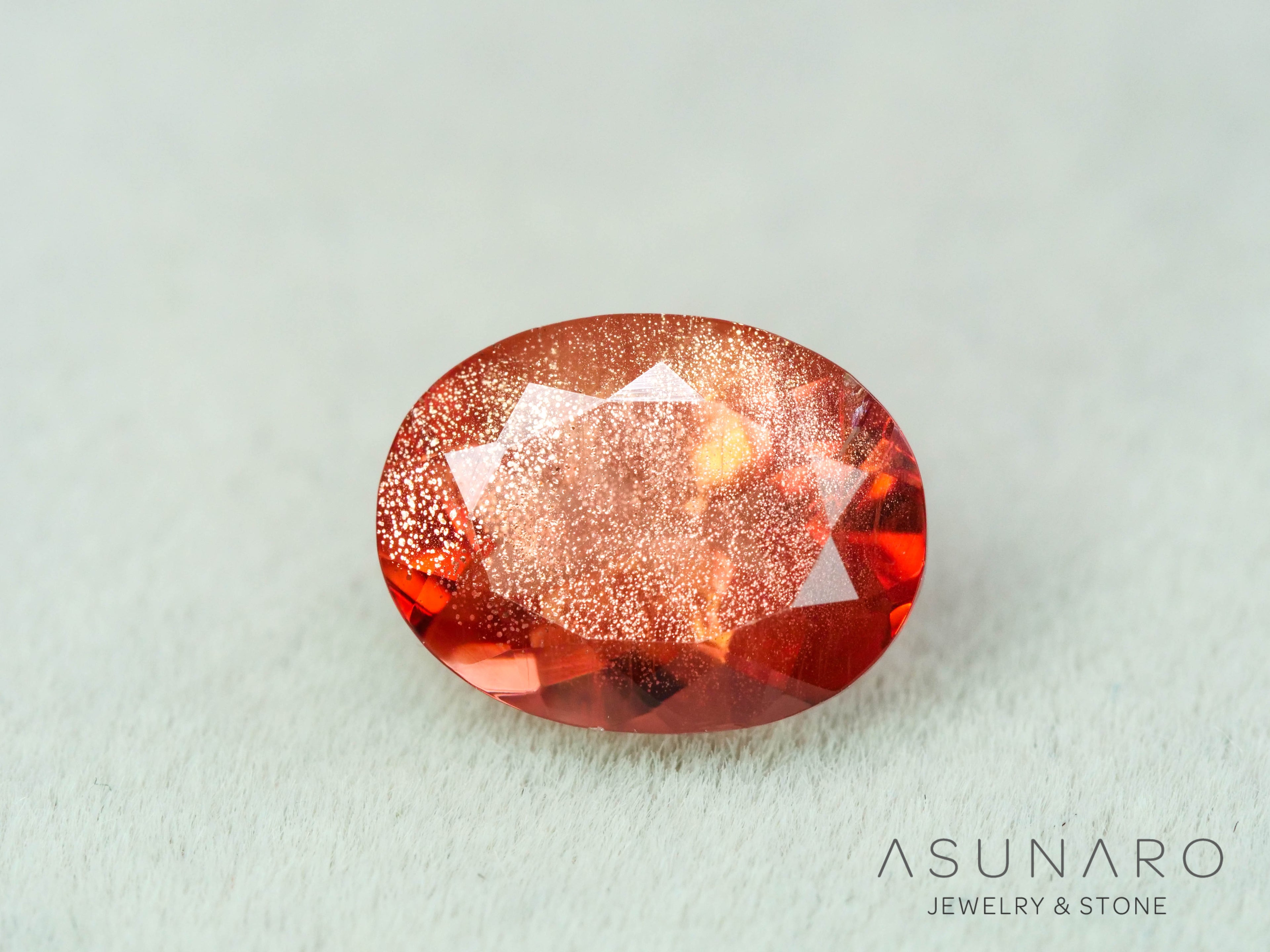 オレゴンサンストーン  オーバルカット　 アメリカ産 　1.25ct【251017-3191】