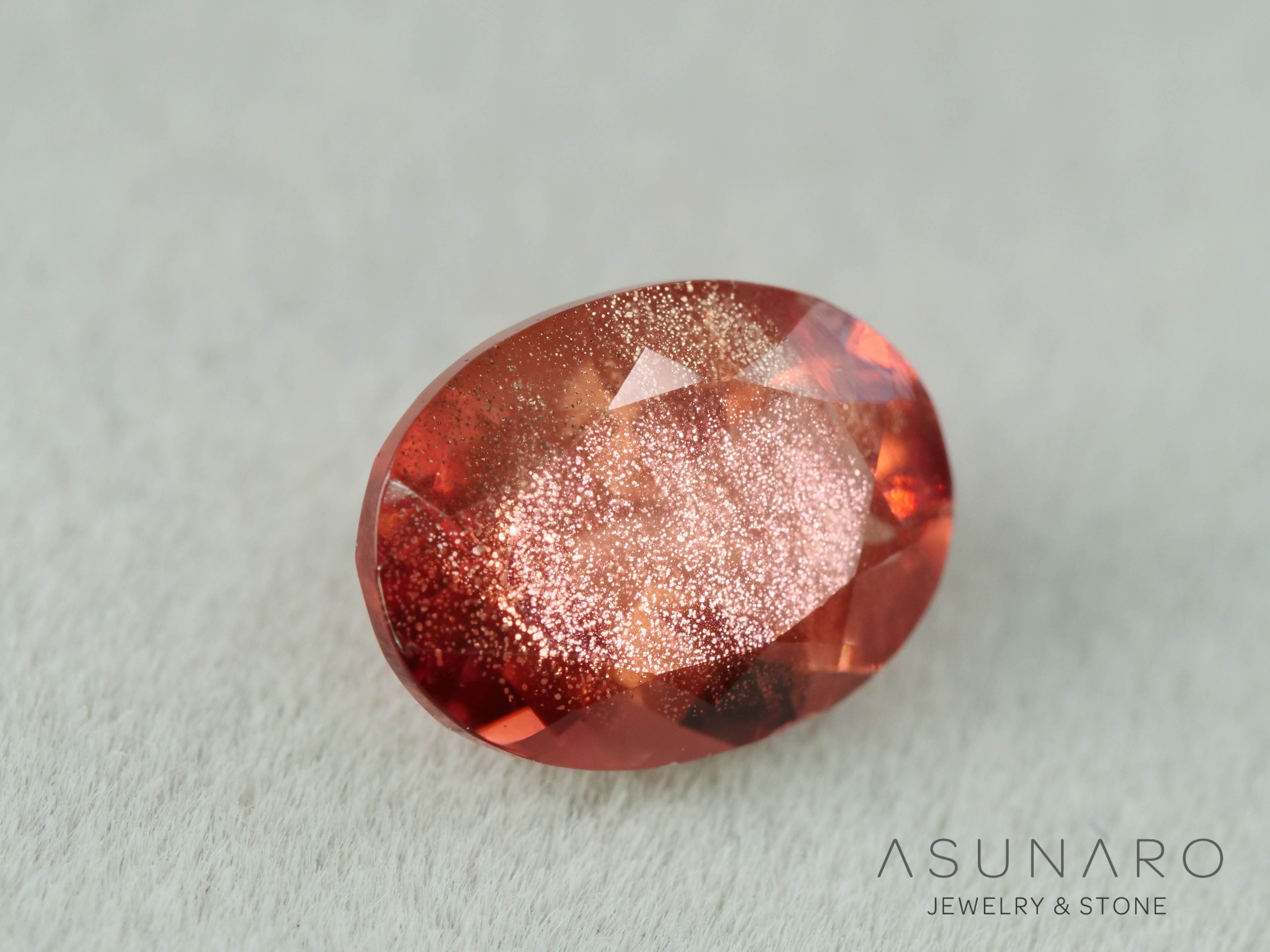 オレゴンサンストーン  オーバルカット　 アメリカ産 　1.25ct【251017-3191】