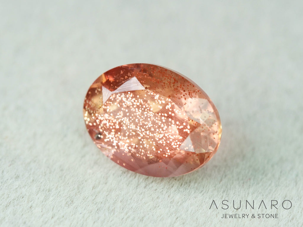 オレゴンサンストーン  オーバルカット　 アメリカ産 　1.17ct【251017-3192】