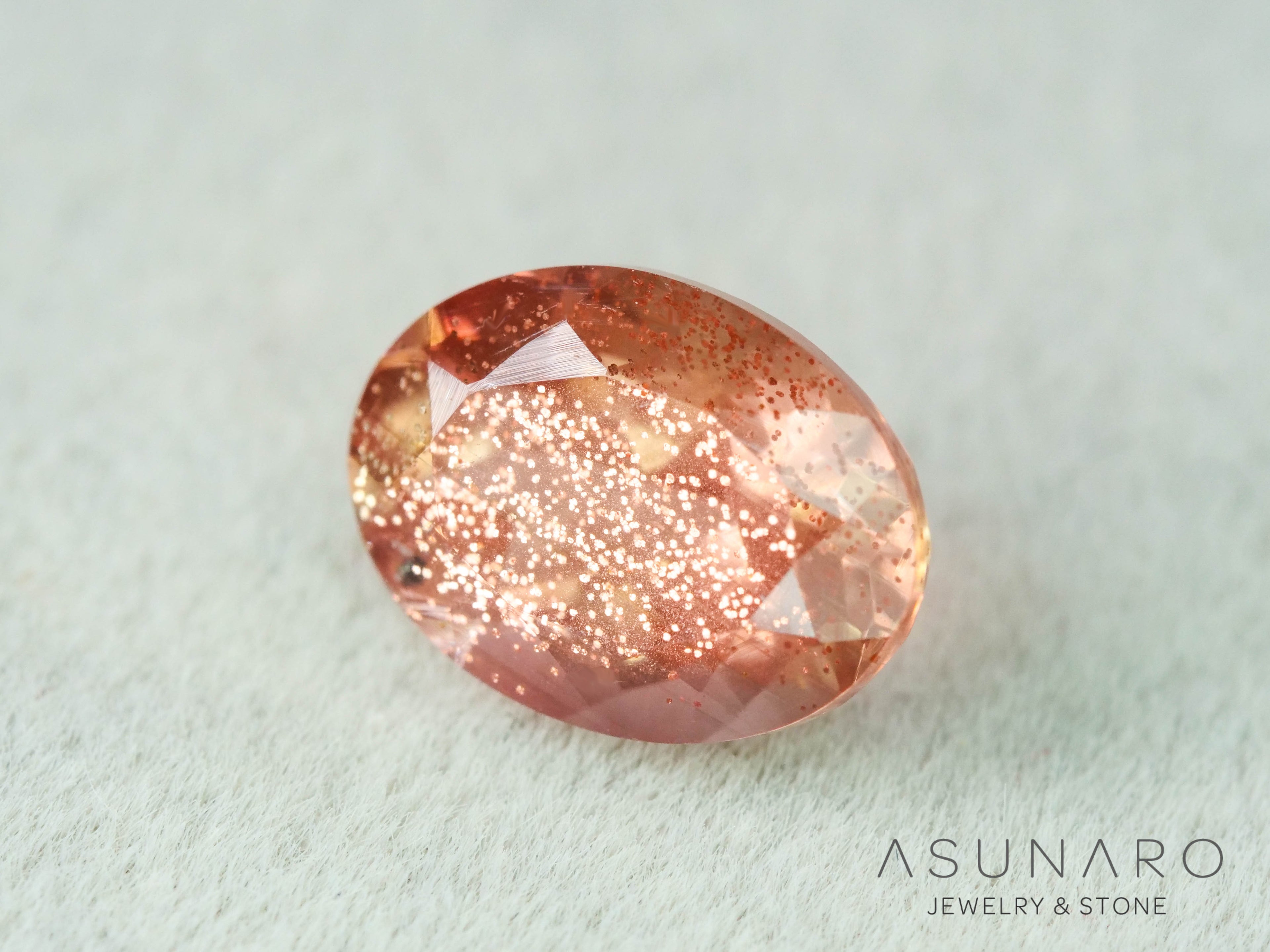 オレゴンサンストーン  オーバルカット　 アメリカ産 　1.17ct【251017-3192】