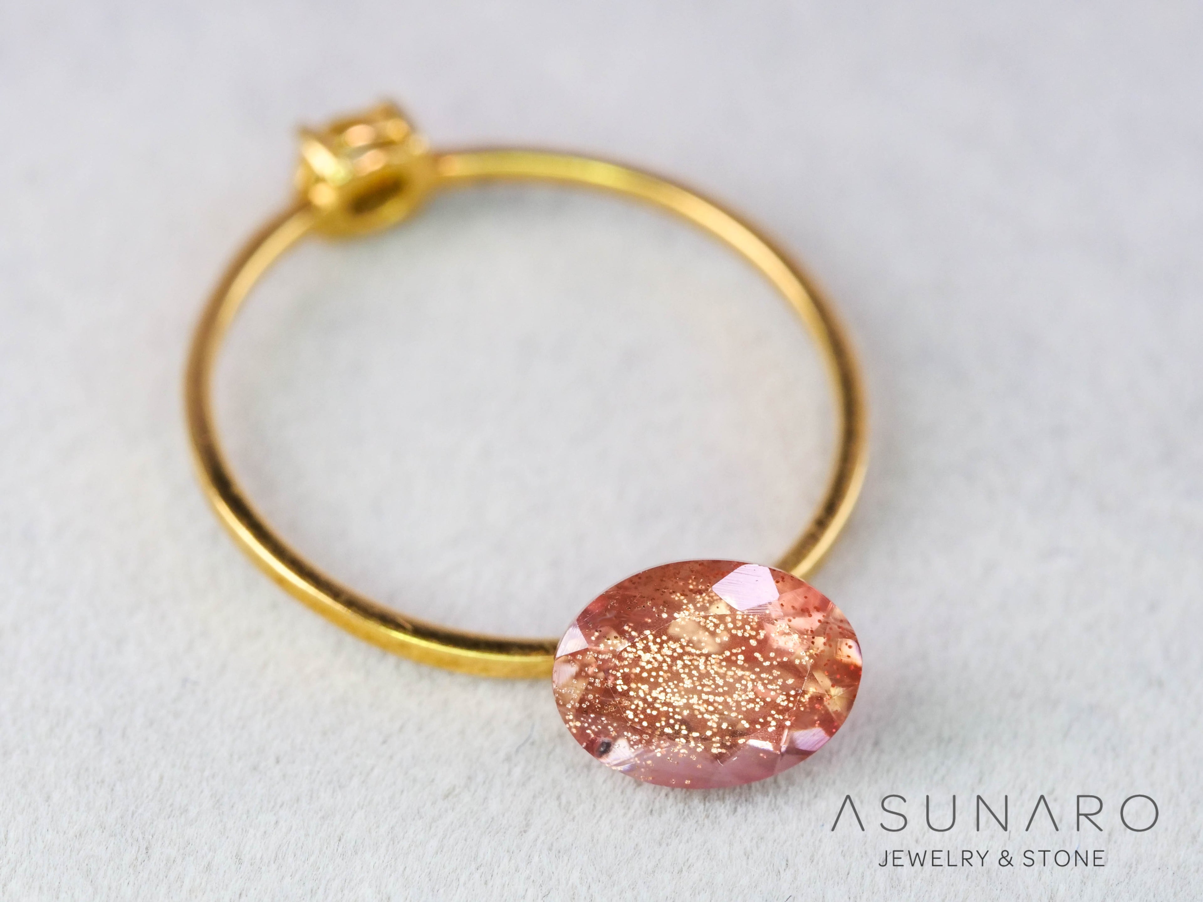 オレゴンサンストーン  オーバルカット　 アメリカ産 　1.17ct【251017-3192】