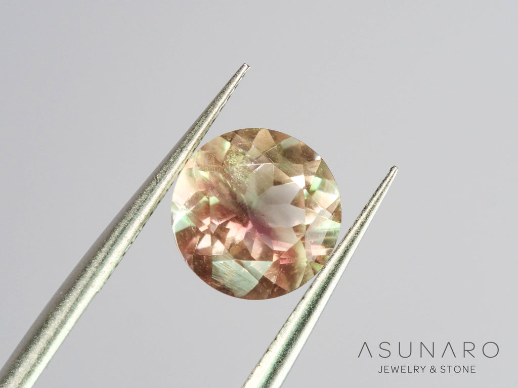 オレゴンサンストーン  ラウンドカット　 アメリカ産 　2.40ct【251017-3185】