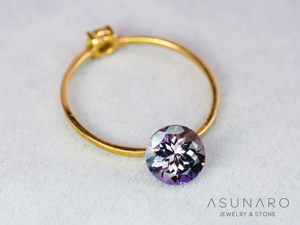 パーティーカラーゾイサイト（タンザナイト）ラウンドカット　タンザニア産　1.13ct【251107-3121】