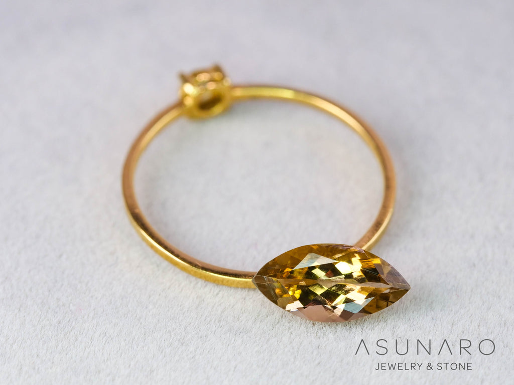 バイカラーゾイサイト（タンザナイト）マーキスカット　タンザニア産　1.13ct【251107-3122】