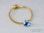 バイカラーサファイア ロータスリリーカット（オーバル）　スリランカ産　0.80ct【260130-3183】