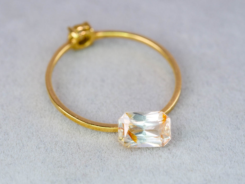 バイカラージルコン　エメラルドカット　1.20ct　 タンザニア産 　【251110-3112】