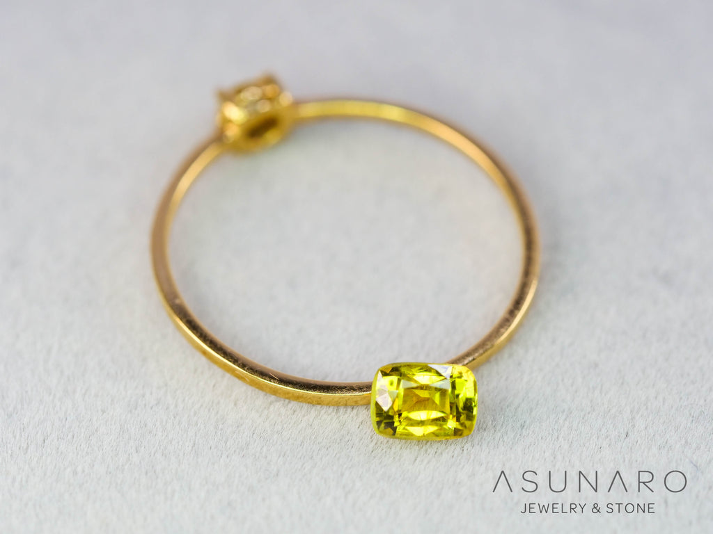 バイカラーサファイア 　クッションカット　 スリランカ産　0.48ct【260122-3145】