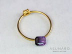 パープルバイカラートルマリン　エメラルドカット　アフガニスタン産　0.53ct【251121-3022】