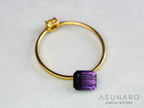 パープルバイカラートルマリン　エメラルドカット　アフガニスタン産　0.78ct【251121-3020】