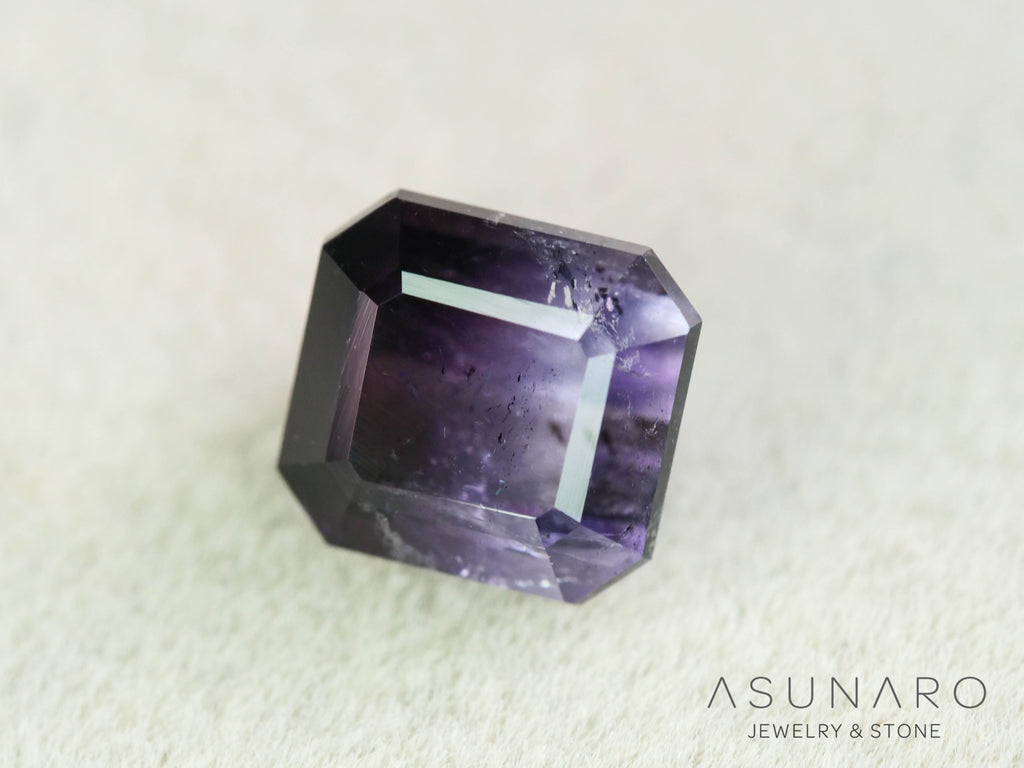 パープルバイカラートルマリン　エメラルドカット　アフガニスタン産　1.02ct【251121-3019】