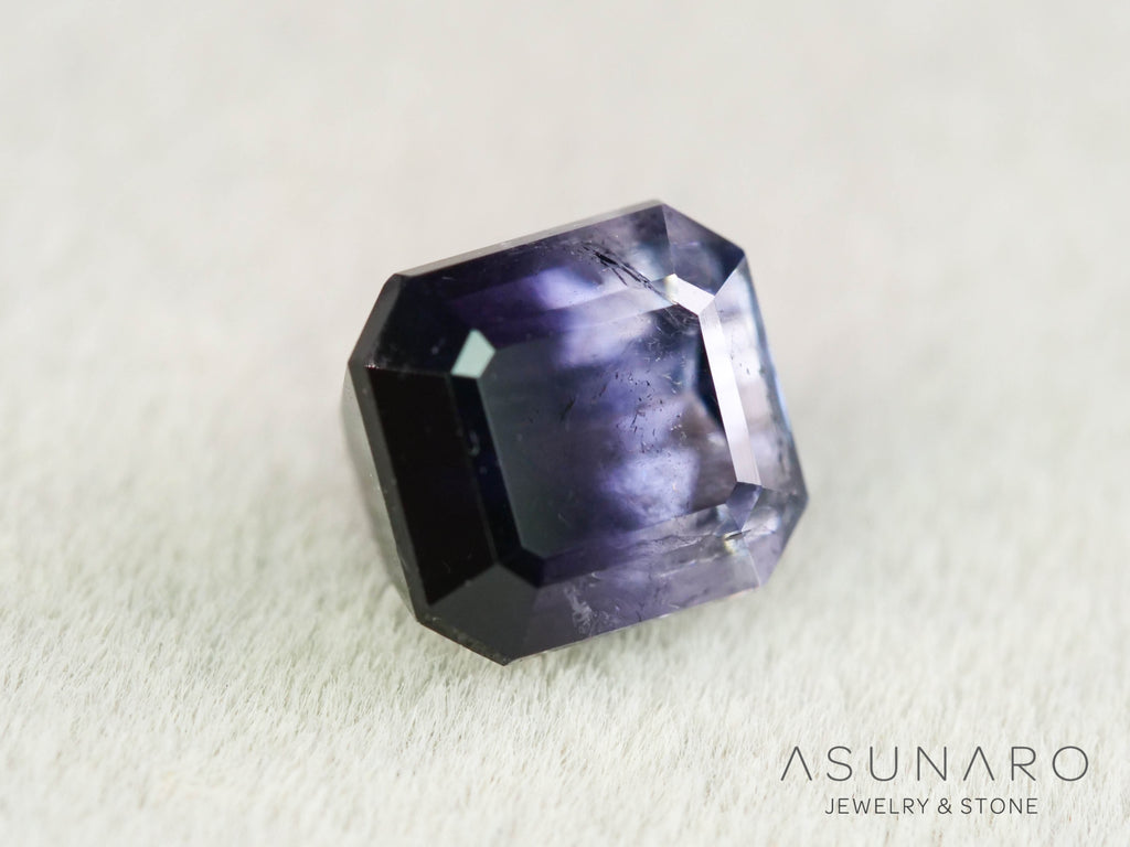 パープルバイカラートルマリン　エメラルドカット　アフガニスタン産　1.02ct【251121-3019】