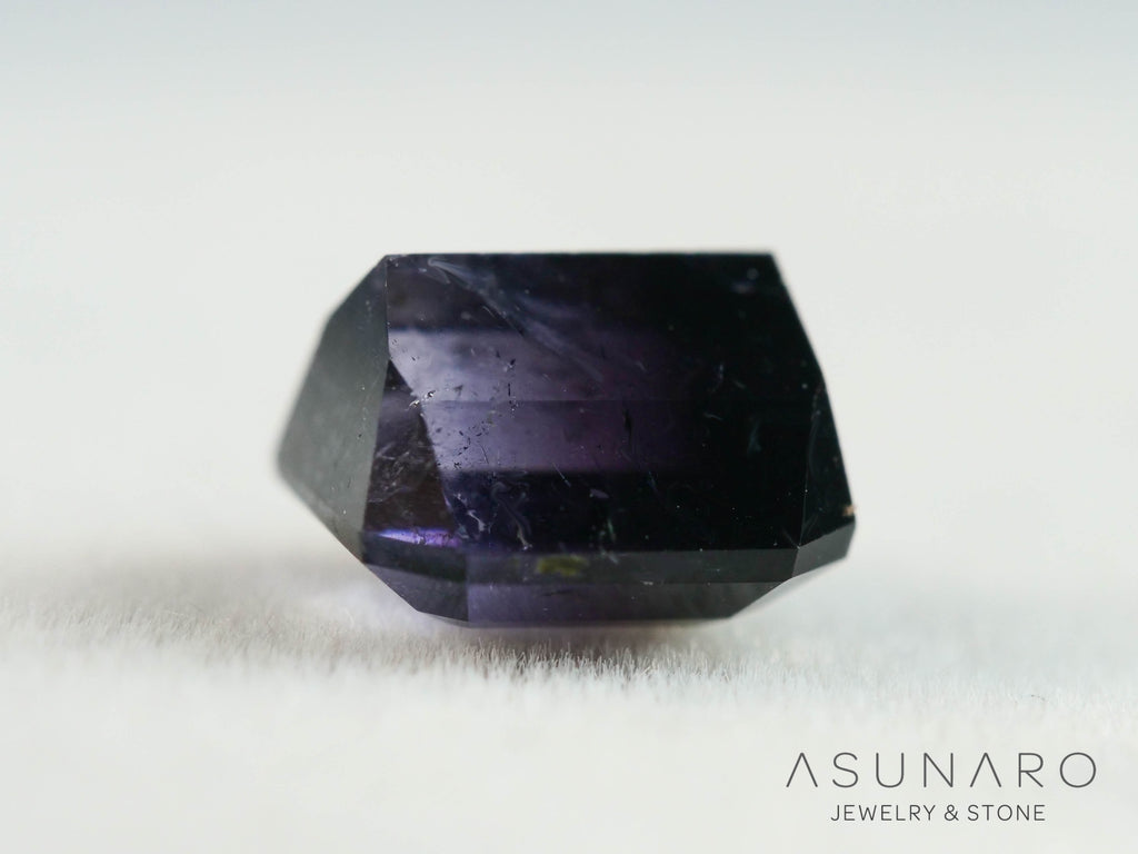パープルバイカラートルマリン　エメラルドカット　アフガニスタン産　0.99ct【251121-3018】
