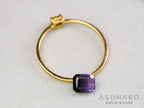 パープルバイカラートルマリン　エメラルドカット　アフガニスタン産　0.58ct【251121-3014】