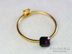 パープルバイカラートルマリン　エメラルドカット　アフガニスタン産　0.57ct【251121-3011】