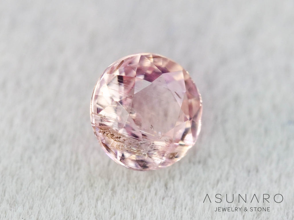 インペリアルトパーズ　ラウンドカット　0.19ct　ブラジル産　【251127-3054】