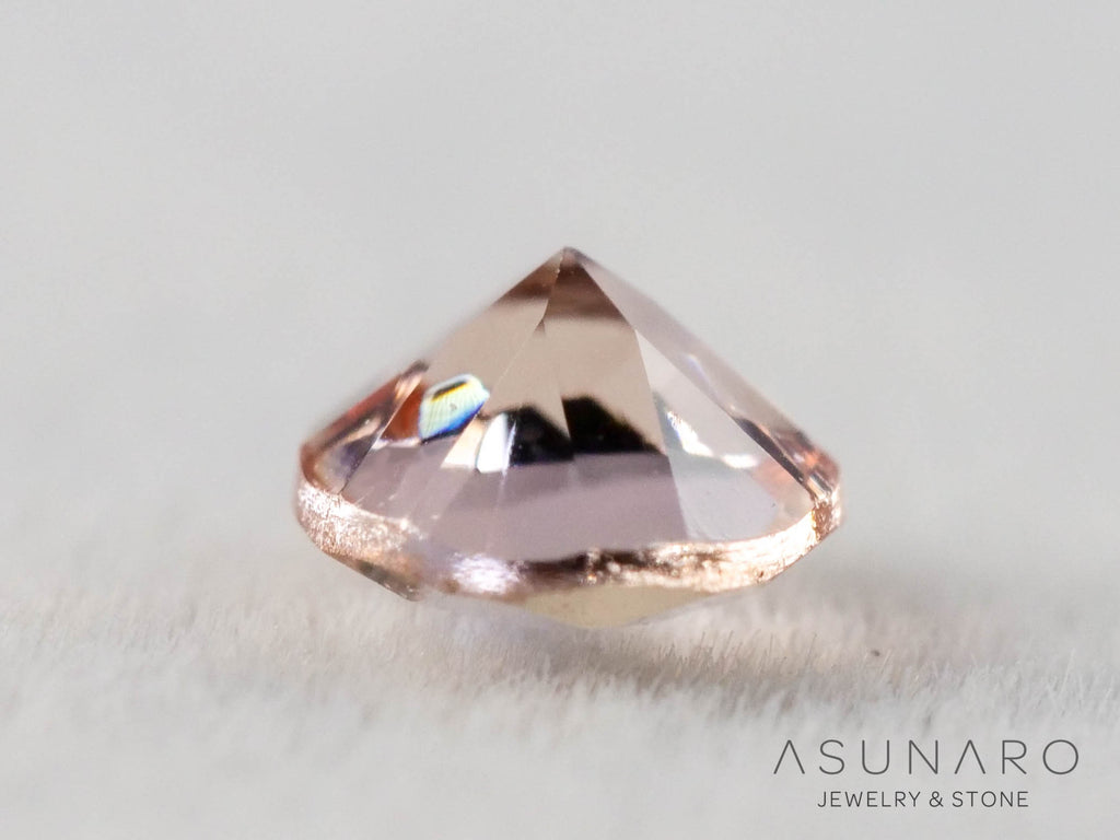 インペリアルトパーズ　ラウンドカット　0.16ct　ブラジル産　【251127-3051】